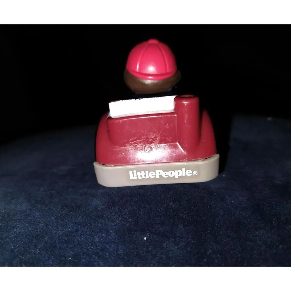Fisher-Price Red and Blue Little People Wheelie Car with Mustache Driver